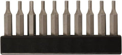 Wiha - 9/64" Hex Screwdriver Bit - 4mm Drive, 28mm OAL - Exact Tooling