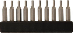 Wiha - 1/8" Hex Screwdriver Bit - 4mm Drive, 28mm OAL - Exact Tooling