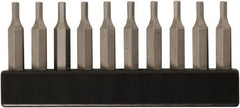 Wiha - 1/2" Hex Screwdriver Bit - 4mm Drive, 28mm OAL - Exact Tooling