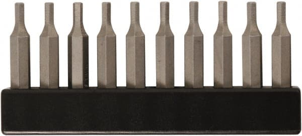 Wiha - 2.5mm Hex Screwdriver Bit - 4mm Drive, 28mm OAL - Exact Tooling