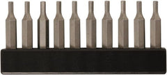Wiha - 2.5mm Hex Screwdriver Bit - 4mm Drive, 28mm OAL - Exact Tooling
