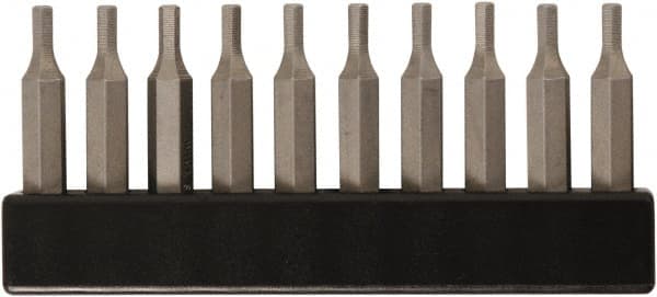 Wiha - 2mm Hex Screwdriver Bit - 4mm Drive, 28mm OAL - Exact Tooling