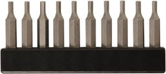 Wiha - 2mm Hex Screwdriver Bit - 4mm Drive, 28mm OAL - Exact Tooling
