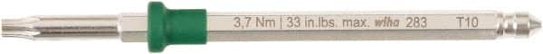 Wiha - 4mm Drive T15 Torx Screwdriver Bit - 75mm OAL - Exact Tooling