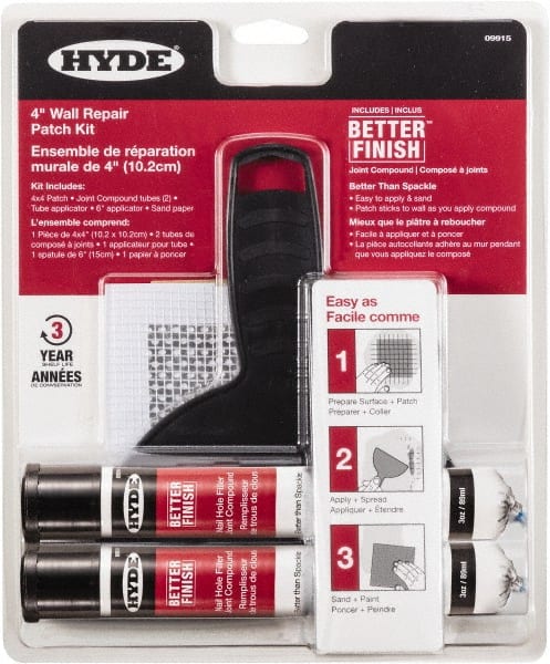 Hyde Tools - 3 oz Kit Drywall/Plaster Repair - White - Exact Tooling