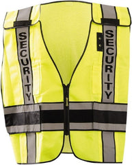 OccuNomix - Size XL High Visibility Yellow Mesh/Solid Public Safety Vest - 63" Chest, ANSI 107-2015, Hook & Loop Closure, 2 Pockets, Polyester - Exact Tooling