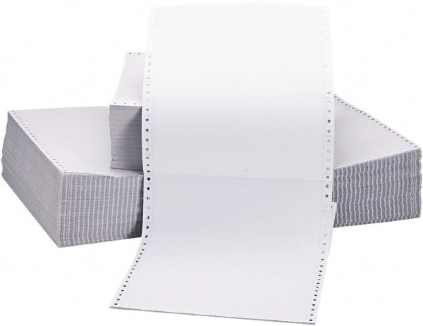 UNIVERSAL - White Two-Part Carbonless Paper - Use with Tractor-Feed Printers - Exact Tooling