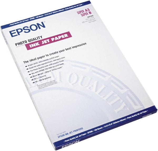Epson - 13" x 19" Bright White Photo Paper - Use with Inkjet Printers - Exact Tooling