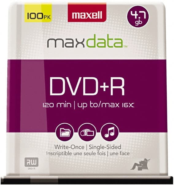 Maxell - Silver DVD+R Disc - Use with CD, DVD Drives - Exact Tooling