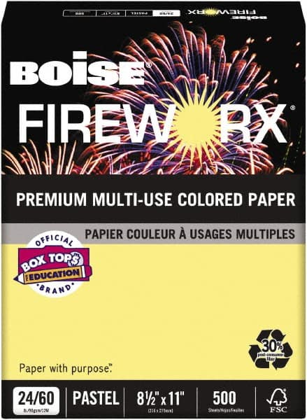 Boise - 8-1/2" x 11" Crackling Canary Colored Copy Paper - Use with Laser Printers, Copiers, Plain Paper Fax Machines, Multifunction Machines - Exact Tooling