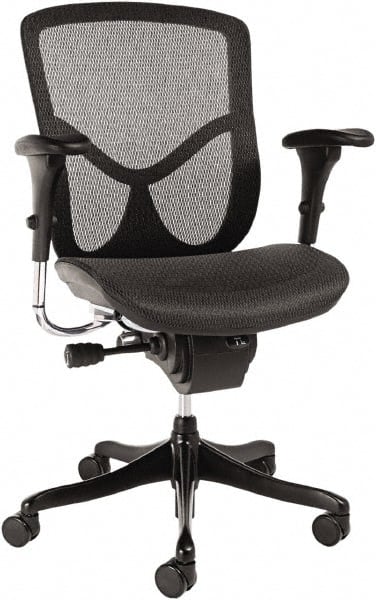 ALERA - 42-3/8" High Ergonomic Multifunction Chair - 28" Wide x 29-1/8" Deep, Breathable-A-Grade Black Mesh Seat, Black - Exact Tooling