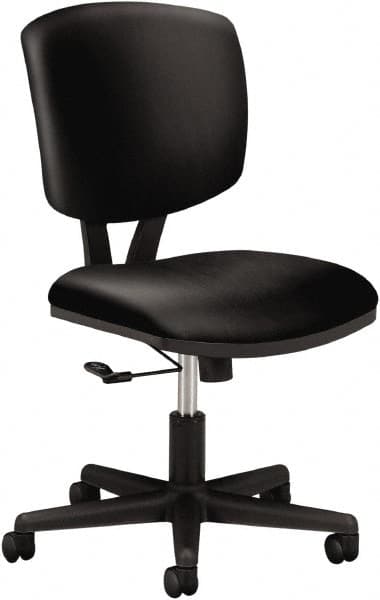 Hon - 40" High Task Chair - 25" Wide x 25-3/4" Deep, Leather Seat, Black - Exact Tooling