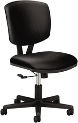 Hon - 40" High Task Chair - 25" Wide x 25-3/4" Deep, Leather Seat, Black - Exact Tooling