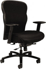 Basyx - 42-7/8" High Big & Tall Mesh Chair - 28 5/8" Wide x 25-5/8" Deep, Fabric Mesh Seat, Black - Exact Tooling
