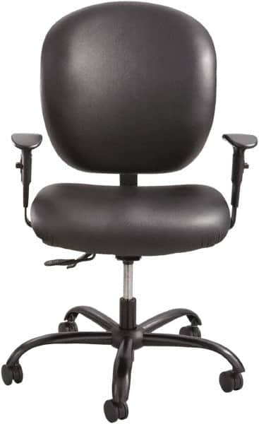 Safco - 38" High Task Chair - 26" Wide x 26" Deep, Vinyl Seat, Black - Exact Tooling
