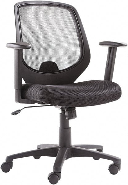 OIF - 40-3/8" High Mid Back Chair - 24" Wide x 22-7/8" Deep, Mesh Seat, Black - Exact Tooling
