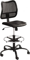 Safco - 49-1/2" High Extended Height Chair - 25" Wide x 25" Deep, Vinyl Seat, Black - Exact Tooling