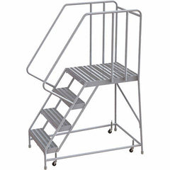 TRI-ARC - Rolling & Wall Mounted Ladders & Platforms Type: Rolling Warehouse Ladder Style: Rolling Safety Ladder - Exact Tooling