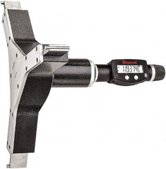 Starrett - 11" to 12", IP67, Carbide Face Electronic Inside Micrometer - 0.00005" Resolution, 0.00035" Accuracy, 4-5/8" Gage Depth - Exact Tooling