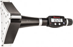 Starrett - 6" to 7", IP67, Carbide Face Electronic Inside Micrometer - 0.00005" Resolution, 0.0003" Accuracy, 4-1/2" Gage Depth - Exact Tooling