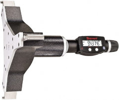 Starrett - 9" to 10", IP67, Carbide Face Electronic Inside Micrometer - 0.00005" Resolution, 0.0003" Accuracy, 4-5/8" Gage Depth - Exact Tooling