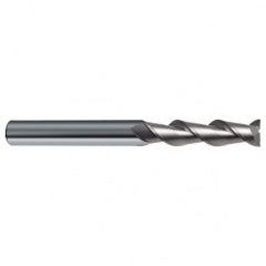 16mm Dia. - 150mm OAL - 45° Helix Bright Carbide End Mill - 2 FL - Exact Tooling