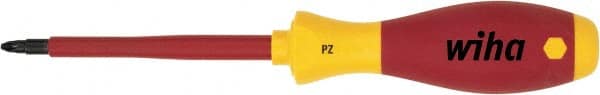 Wiha - #0 Point, 60mm Blade Length Posidrive Screwdriver - 164mm OAL - Exact Tooling