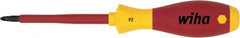 Wiha - #0 Point, 60mm Blade Length Posidrive Screwdriver - 164mm OAL - Exact Tooling