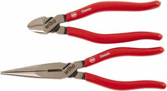 Wiha - 2 Piece Cutting Plier Set - Comes in Vinyl Pouch - Exact Tooling