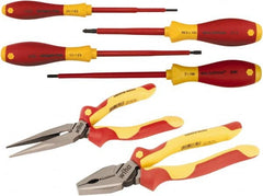 Wiha - 6 Piece Insulated Plier Set - Comes in Vinyl Pouch - Exact Tooling