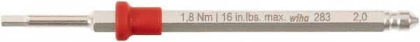 Wiha - 1.5mm Hex Screwdriver Bit - 6mm Drive, 75mm OAL - Exact Tooling