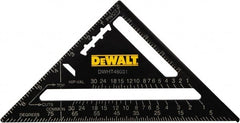 DeWALT - 7" Blade Length x 7" Base Length, Aluminum Rafter Square - 1/8" Graduation, 1" Base Width - Exact Tooling