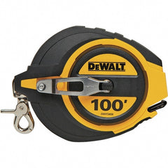 DeWALT - 100' x 3/8" Tape Measure - 1/8" Graduation, Inch Graduation Style - Exact Tooling