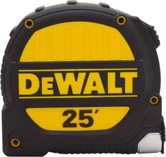 DeWALT - 25' x 1-1/4" Tape Measure - 1/16" Graduation, Inch Graduation Style - Exact Tooling