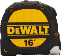DeWALT - 16' x 1-1/4" Tape Measure - 1/16" Graduation, Inch Graduation Style - Exact Tooling