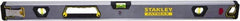 Stanley - Magnetic 32" Long 3 Vial Box Beam Level - Aluminum, Black/Silver/Yellow, 1 Level & 2 Plumb Vials - Exact Tooling