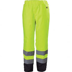 Helly Hansen - Size XL Hi-Vis Yellow & Charcoal Rain & Wind Resistant & Waterproof & High Visibility Rain Pants - Exact Tooling