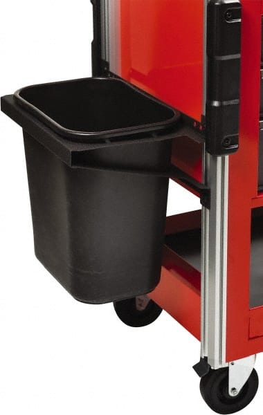 Proto - Tool Box Plastic Trash Can Holder - 19-1/2" Wide x 11-1/2" Deep x 7" High, Black, For JUC3743-3SG, JUC1834-SG-LK, JUC1834-5SG-SC - Exact Tooling