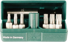 Wiha - 6 Piece, 1/4" Drive Screwdriver Torx Insert Bit Set - T8 to T30 Torx - Exact Tooling