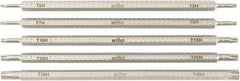 Wiha - 5 Piece, 1/4" Drive Screwdriver Tamperproof Bit Set - T6 to T40 Torx - Exact Tooling