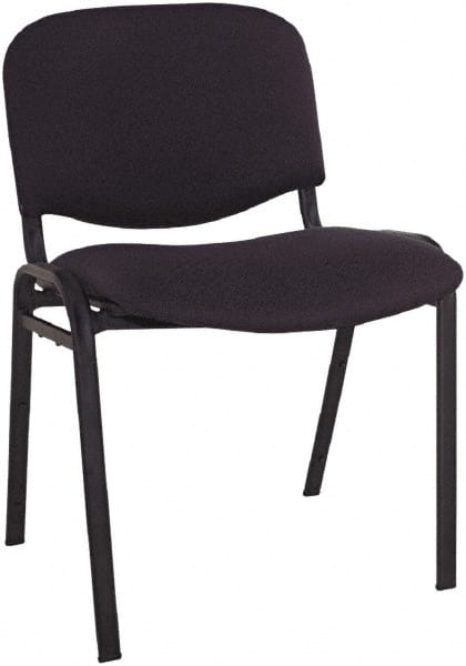 ALERA - Acrylic Black Stacking Chair - Black Frame, 19-3/4" Wide x 21" Deep x 30-3/8" High - Exact Tooling