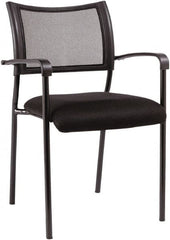ALERA - Mesh Fabric Black Stacking Chair - Black Frame, 21-1/4" Wide x 23-5/8" Deep x 33-1/2" High - Exact Tooling