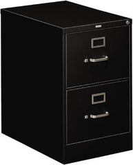 Hon - 18-1/4" Wide x 29" High x 26-1/2" Deep, 2 Drawer Vertical File - Steel, Black - Exact Tooling