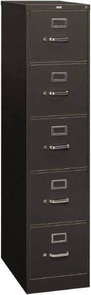 Hon - 15" Wide x 60" High x 26-1/2" Deep, 5 Drawer Vertical File - Steel, Charcoal - Exact Tooling