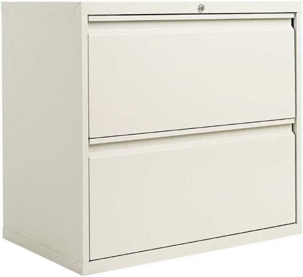 ALERA - 30" Wide x 28.38" High x 19-1/4" Deep, 2 Drawer Lateral File - Steel, Light Gray - Exact Tooling