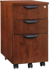 ALERA - 15.88" Wide x 28.38" High x 20-1/2" Deep, 3 Drawer Pedestal - Woodgrain Laminate, Medium Cherry - Exact Tooling
