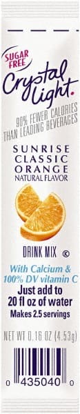 Crystal Light - On the Go, Sunrise Orange, .16 oz Packets, 30/Box - Exact Tooling