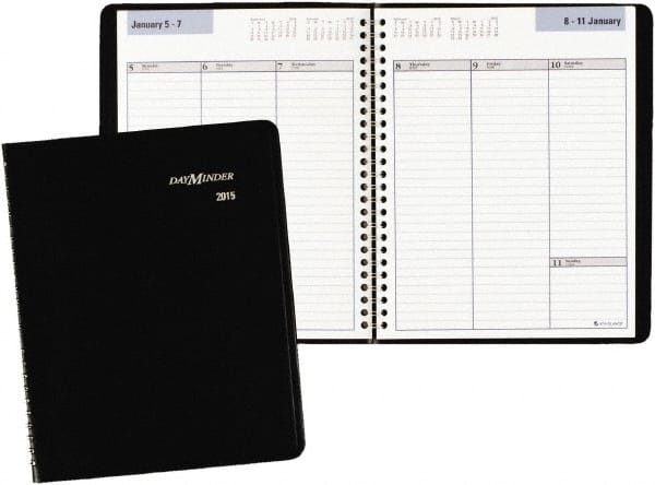 DayMinder - 26 Sheet, 6-7/8 x 8-3/4", Weekly Planner - Black - Exact Tooling