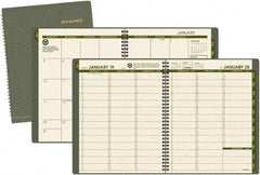 AT-A-GLANCE - 32 Sheet, 8-1/4 x 10-7/8", Weekly/Monthly Planner - Green - Exact Tooling