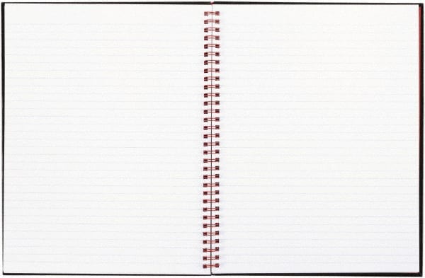 Black n Red - 70 Sheet, 8-1/2 x 11", Legal (Style) Hardbound Notebook - Black - Exact Tooling